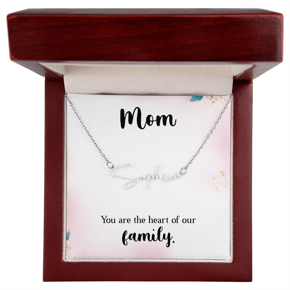 Personalized Signature Style Name Necklace for Mom, a Perfect Gift for Mother's Day/Birthdays.