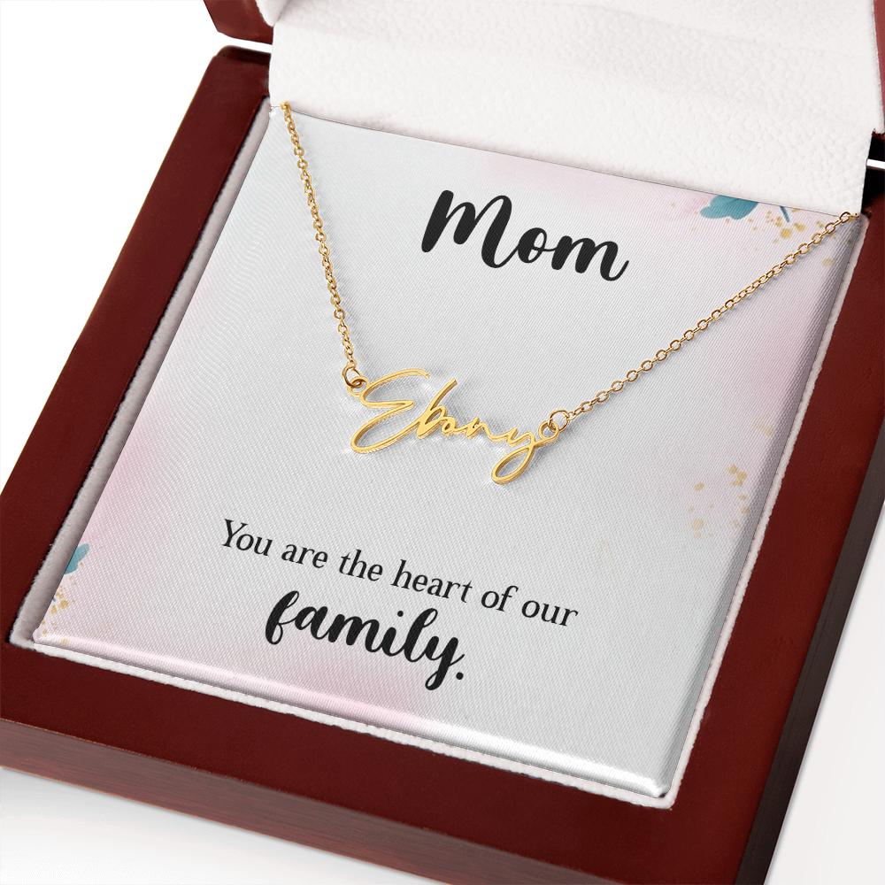 Personalized Signature Style Name Necklace for Mom, a Perfect Gift for Mother's Day/Birthdays.