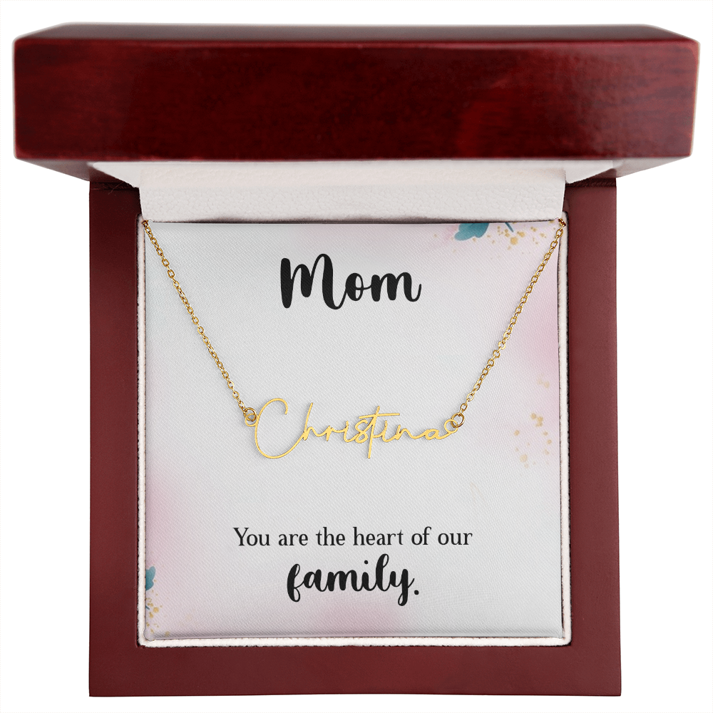 Personalized Signature Style Name Necklace for Mom, a Perfect Gift for Mother's Day/Birthdays.