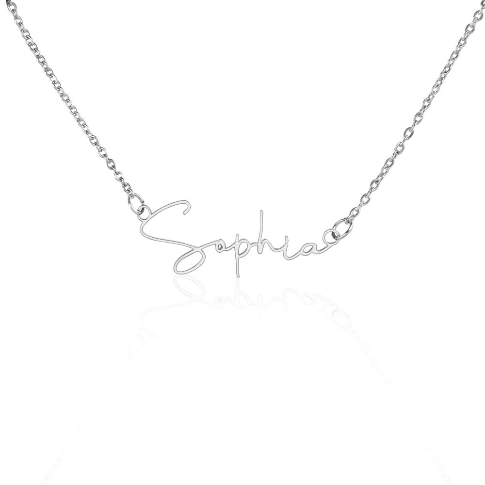 Personalized Signature Name Necklace- a Gift for Wives/Mothers/Grandmother.