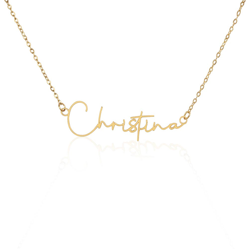 Personalized Signature Name Necklace- a Gift for Wives/Mothers/Grandmother.