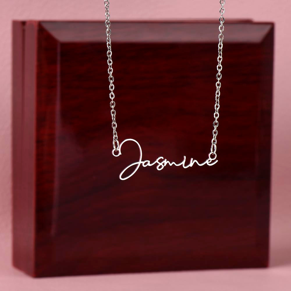 Personalized Signature Name Necklace- a Gift for Wives/Mothers/Grandmother.