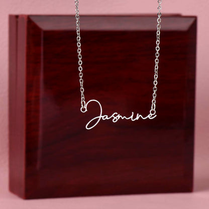 Personalized Signature Name Necklace- a Gift for Wives/Mothers/Grandmother.