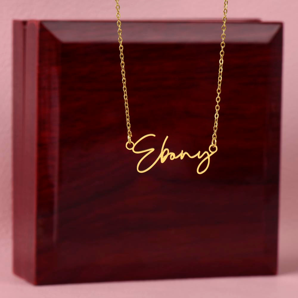 Personalized Signature Name Necklace- a Gift for Wives/Mothers/Grandmother.