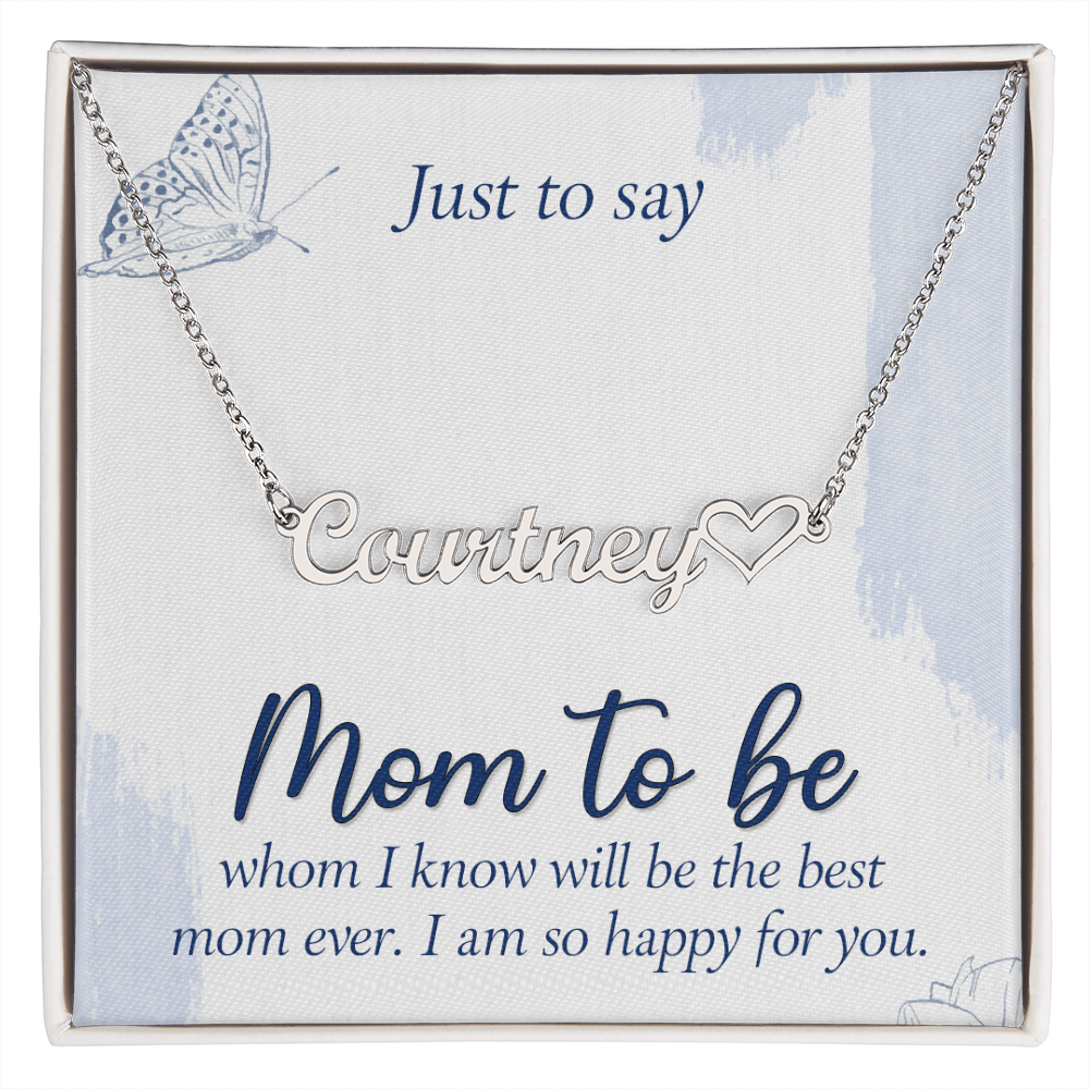 Personalized Heart Name Necklace- A Beloved Gift for a Mom to Be, a Perfect Gift for Mother's Day/Birthdays.