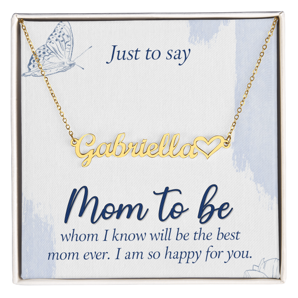 Personalized Heart Name Necklace- A Beloved Gift for a Mom to Be, a Perfect Gift for Mother's Day/Birthdays.