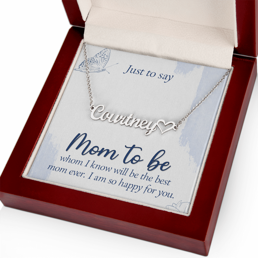 Personalized Heart Name Necklace- A Beloved Gift for a Mom to Be, a Perfect Gift for Mother's Day/Birthdays.