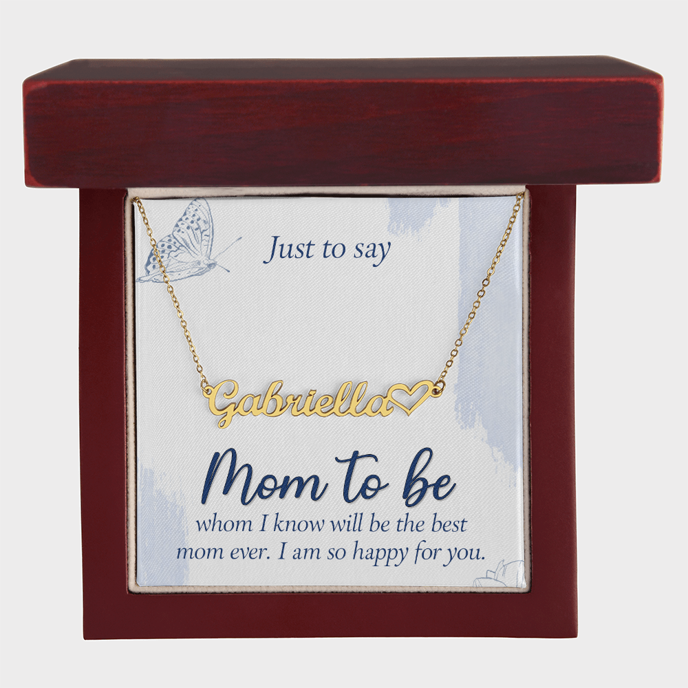Personalized Heart Name Necklace- A Beloved Gift for a Mom to Be, a Perfect Gift for Mother's Day/Birthdays.