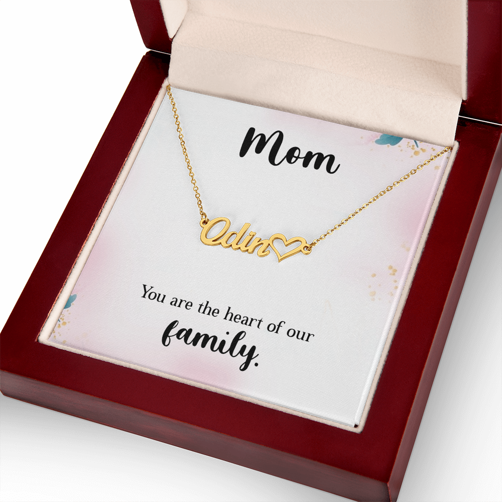 Personalized Heart Name Necklace- A Beloved Gift for a Mom, a Perfect Gift for Mother's Day/Birthdays.
