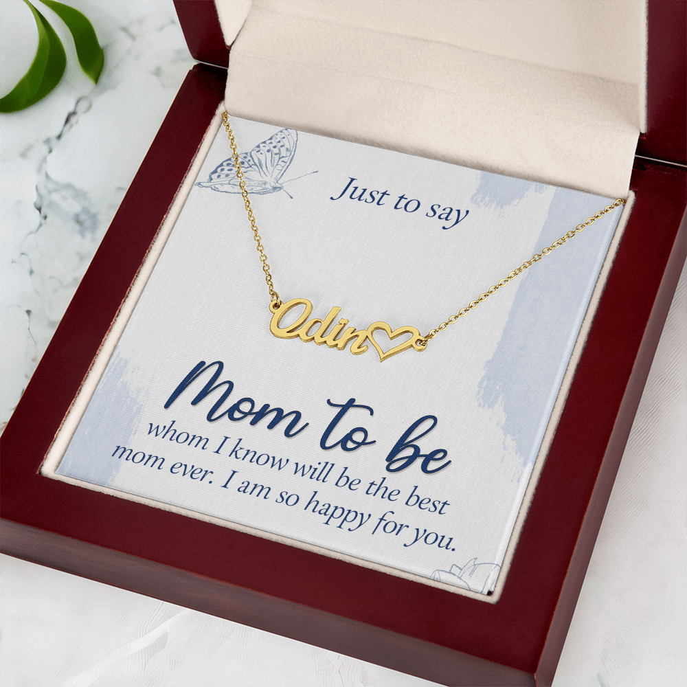 Personalized Heart Name Necklace- A Beloved Gift for a Mom to Be, a Perfect Gift for Mother's Day/Birthdays.