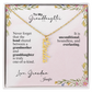 Personalized Vertical Name Necklace- A Beloved Gift for a Granddaughter from a Grandmother.