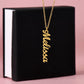 Personalized Vertical Soulmate Name Necklace- a Gift for a Soulmate.