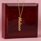 Personalized Vertical Name Necklace- A Beloved Gift for a Granddaughter from a Grandmother.