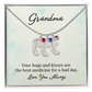 Custom Baby Feet with Birthstone- A Gift for Grandma for Mother's Day/ Birthdays.