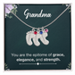 Personalized Baby Feet Necklace with Birthstone- a Gift for Grandma