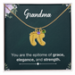 Personalized Baby Feet Necklace with Birthstone- a Gift for Grandma