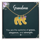 Personalized Baby Feet Necklace with Birthstone- a Gift for Grandma