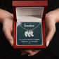 Personalized Baby Feet Necklace with Birthstone- a Gift for Grandma