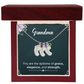 Personalized Baby Feet Necklace with Birthstone- a Gift for Grandma