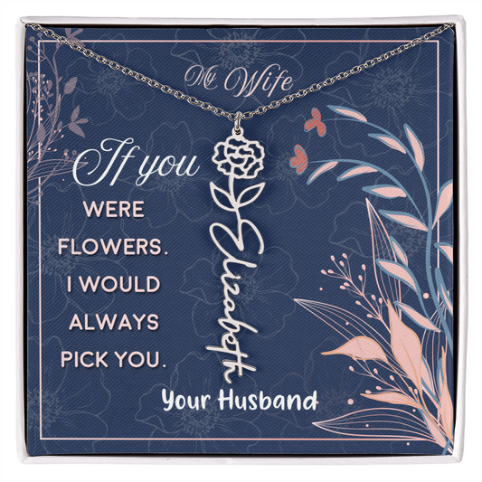 Custom Birth Flowers- A Gift for your Soulmate/Wife.