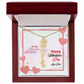Happy Valentine's Day Custom Birth Flower Name Necklace- a Gift for your Daughter.