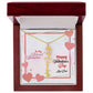 Happy Valentine's Day Custom Birth Flower Name Necklace- a Gift for your Daughter.