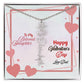 Happy Valentine's Day Custom Birth Flower Name Necklace- a Gift for your Daughter.