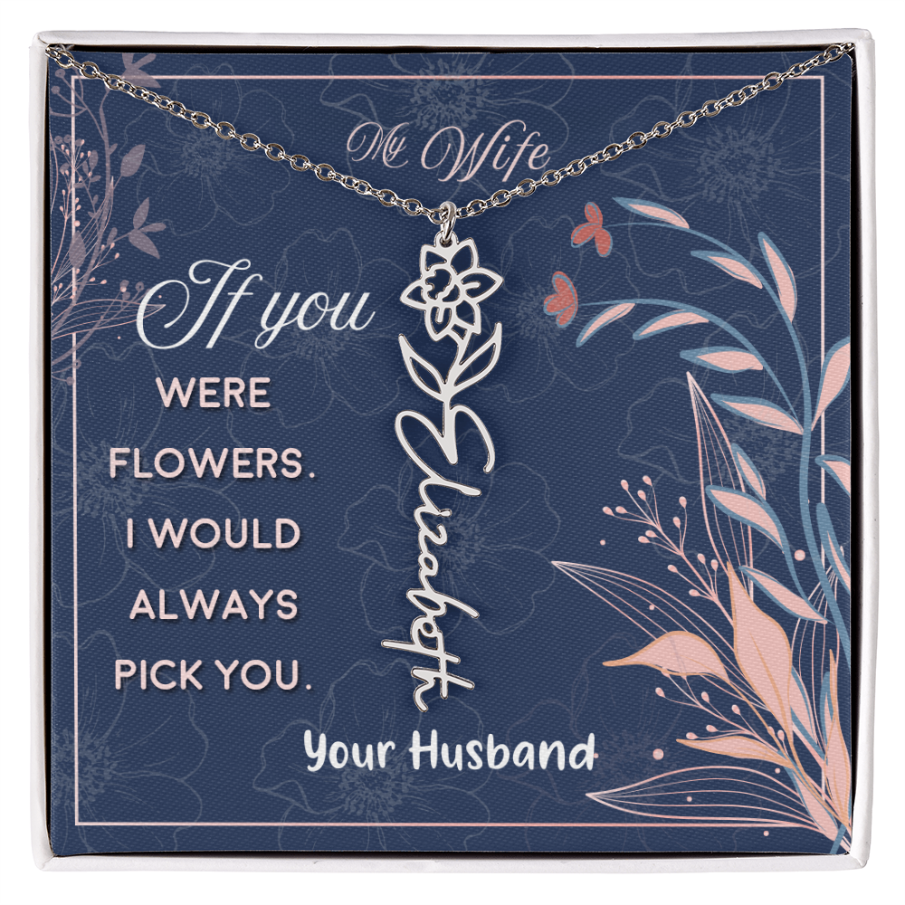 Custom Birth Flowers- A Gift for your Soulmate/Wife.