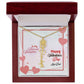 Happy Valentine's Day Custom Birth Flower Name Necklace- a Gift for your Daughter.