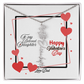 Happy Valentine's Day Custom Birth Flower Name Necklace- a Gift for your Daughter.