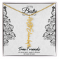 Best Friend Custom Birth Flower Name Necklace
