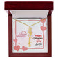 Happy Valentine's Day Custom Birth Flower Name Necklace- a Gift for your Daughter.