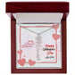 Happy Valentine's Day Custom Birth Flower Name Necklace- a Gift for your Daughter.