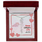 Happy Valentine's Day Custom Birth Flower Name Necklace- a Gift for your Daughter.