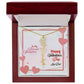 Happy Valentine's Day Custom Birth Flower Name Necklace- a Gift for your Daughter.