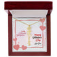 Happy Valentine's Day Custom Birth Flower Name Necklace- a Gift for your Daughter.