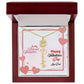 Happy Valentine's Day Custom Birth Flower Name Necklace- a Gift for your Daughter.