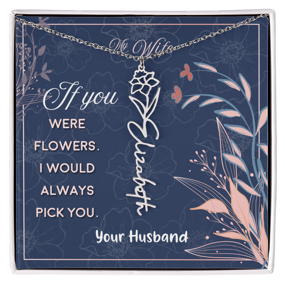 Custom Birth Flowers- A Gift for your Soulmate/Wife.