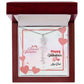 Happy Valentine's Day Custom Birth Flower Name Necklace- a Gift for your Daughter.