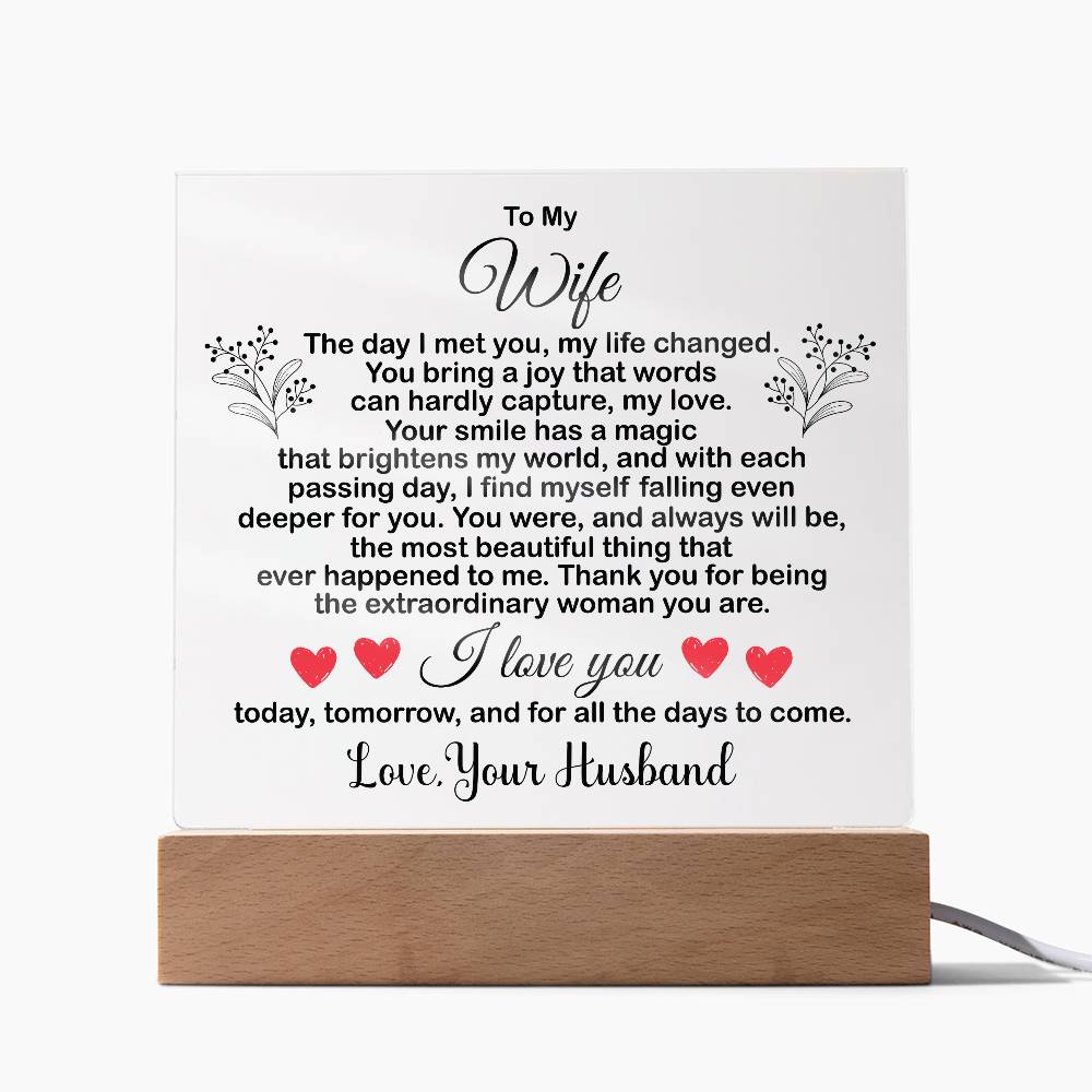 To My Wife- a Gift for your Wife/Soulmate