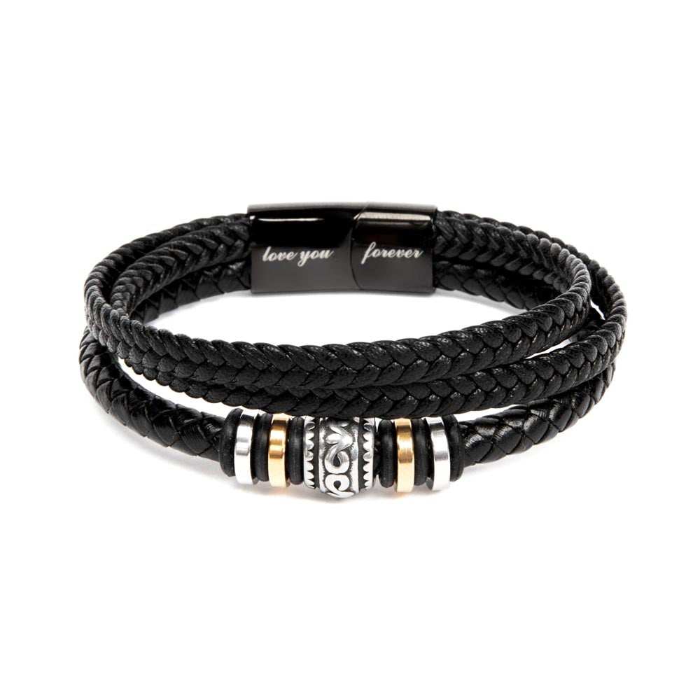 To My Dad Men's Love You Forever Bracelet a Gift for Fathers/Sons/Dads.
