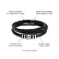 To My Dad Men's Love You Forever Bracelet a Gift for Fathers/Sons/Dads.