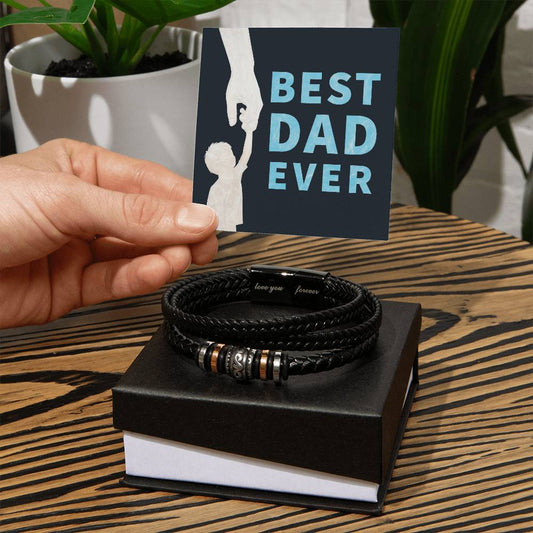 Best DAD Ever- ''Love You Forever'' Bracelet gift for Husbands/Sons/Grandfathers/Fathers.