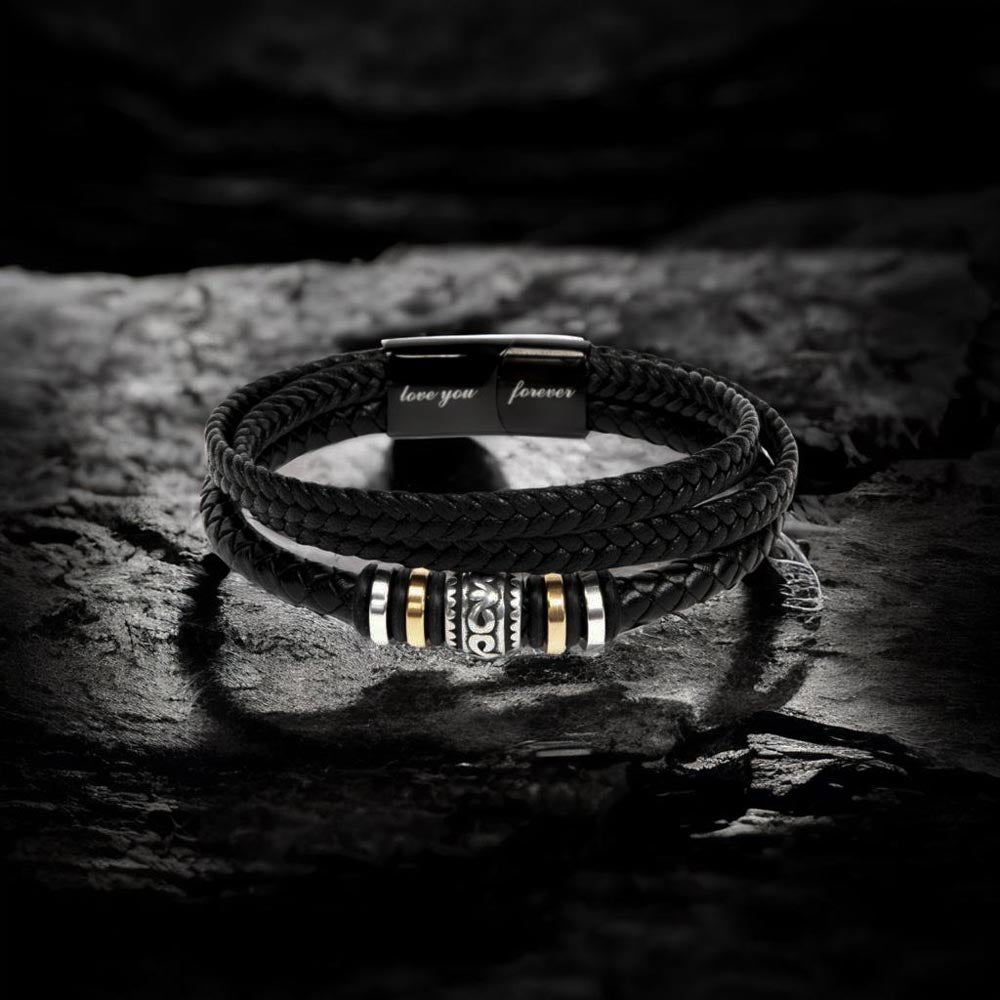 To My Dad Men's Love You Forever Bracelet a Gift for Fathers/Sons/Dads.