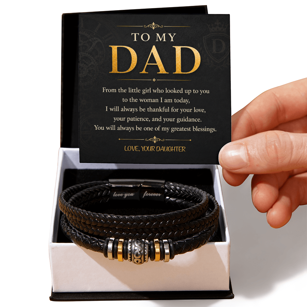 To My Dad Men's Love You Forever Bracelet a Gift for Fathers/Sons/Dads.