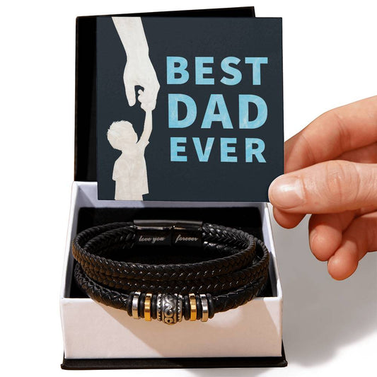 Best DAD Ever- ''Love You Forever'' Bracelet gift for Husbands/Sons/Grandfathers/Fathers.