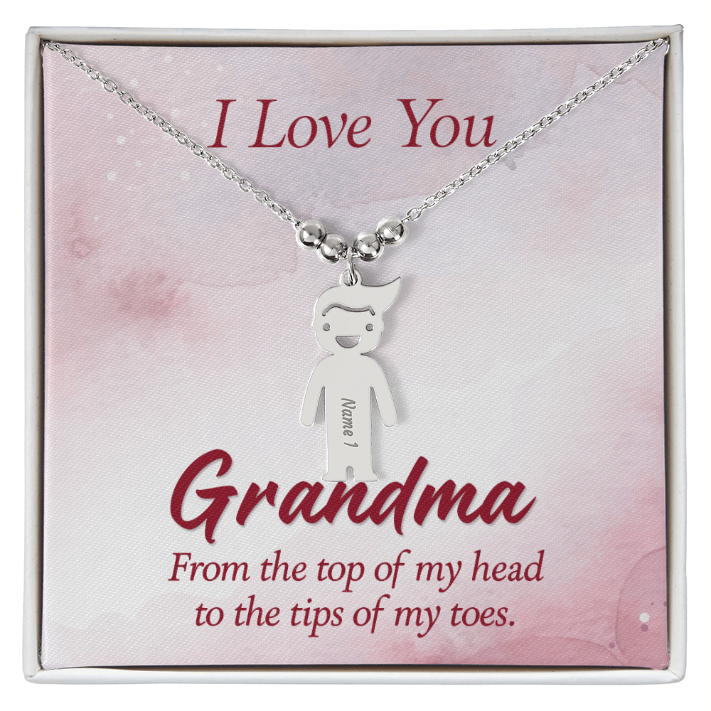 Custom Engraved Kids Charm Necklace, a Perfect Gift for Mother's Day/Birthdays.