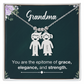 Personalized Engraved Kids Charm Necklace - a Gift for Grandmother, Moms, Daughters.