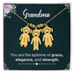 Personalized Engraved Kids Charm Necklace - a Gift for Grandmother, Moms, Daughters.