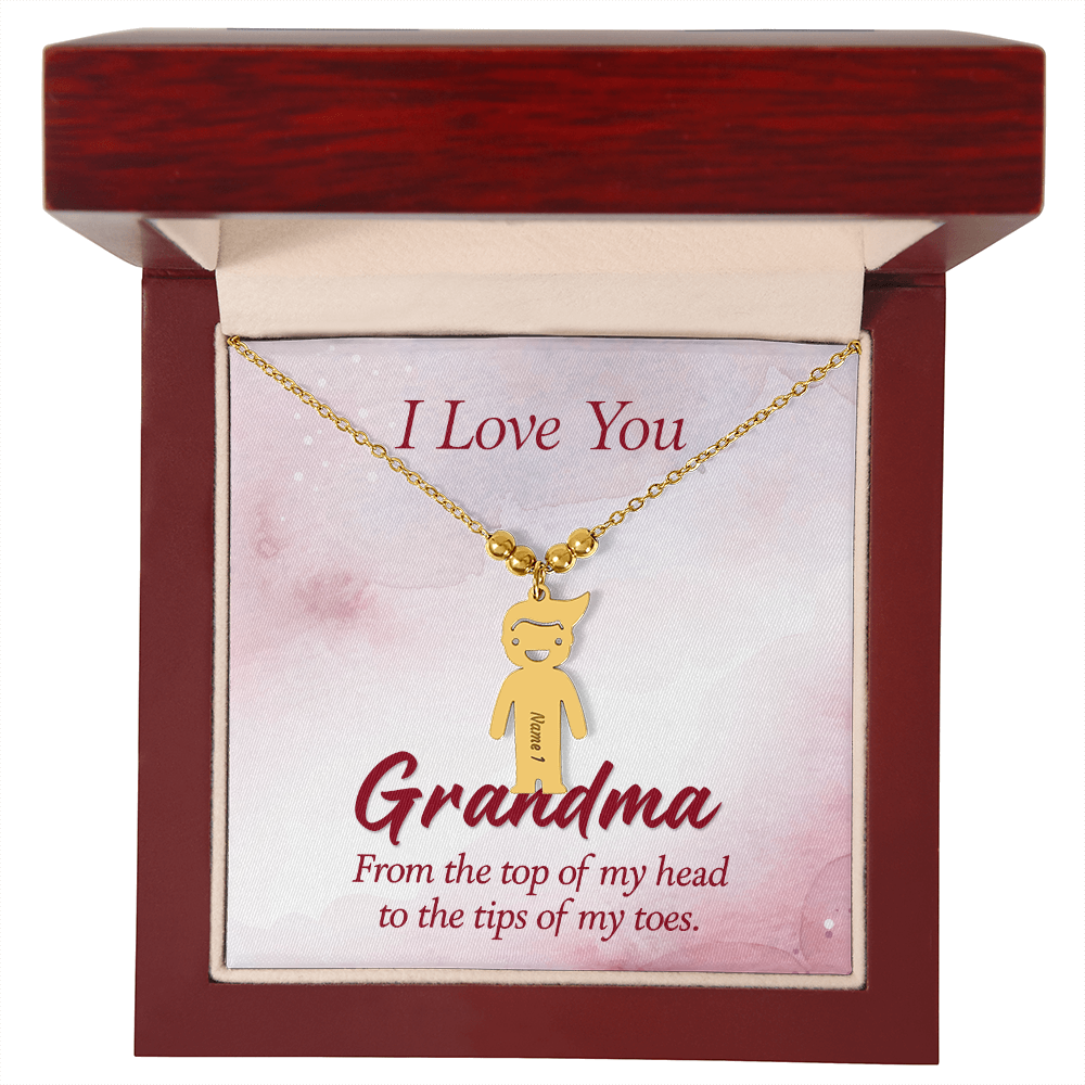 Custom Engraved Kids Charm Necklace, a Perfect Gift for Mother's Day/Birthdays.